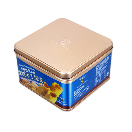 metal tin box square for cookie packing